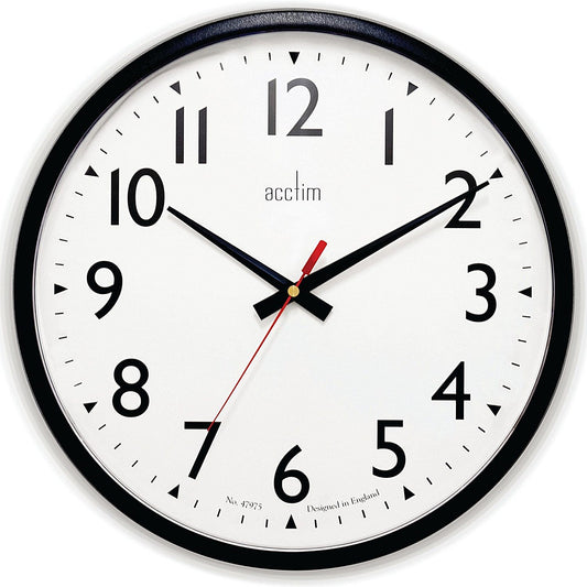Acctim Commander Wall Clock Black 35cm Easy2Order : ANG22463