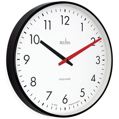 Acctim Riley Office Wall Clock Black 30cm
