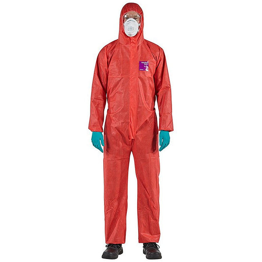 Ansell Alpha-Tec 1500 Coverall, Red, Small Easy2Order : ANRD15138S