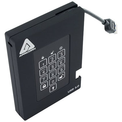 Apricorn Aegis Fortress USB 3.0 Portable Solid State Drive, 256GB, Black