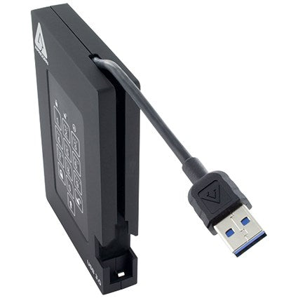 Apricorn Aegis Fortress USB 3.0 Portable Solid State Drive, 256GB, Black