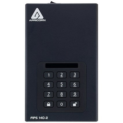 Apricorn Aegis Padlock DT 256-Bit AES-XTS Encryption External Hard Drive, 4TB