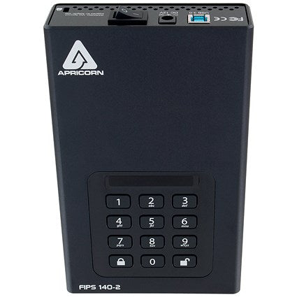 Apricorn Aegis Padlock DT 256-Bit AES-XTS Encryption External Hard Drive, 2TB