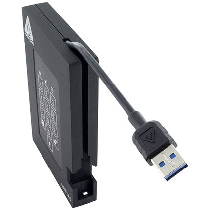 Apricorn Aegis Fortress USB 3.0 Portable Solid State Drive, 4TB, Black