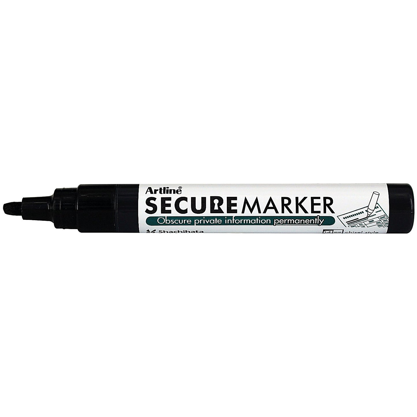 Artline Secure Redacting Marker Black