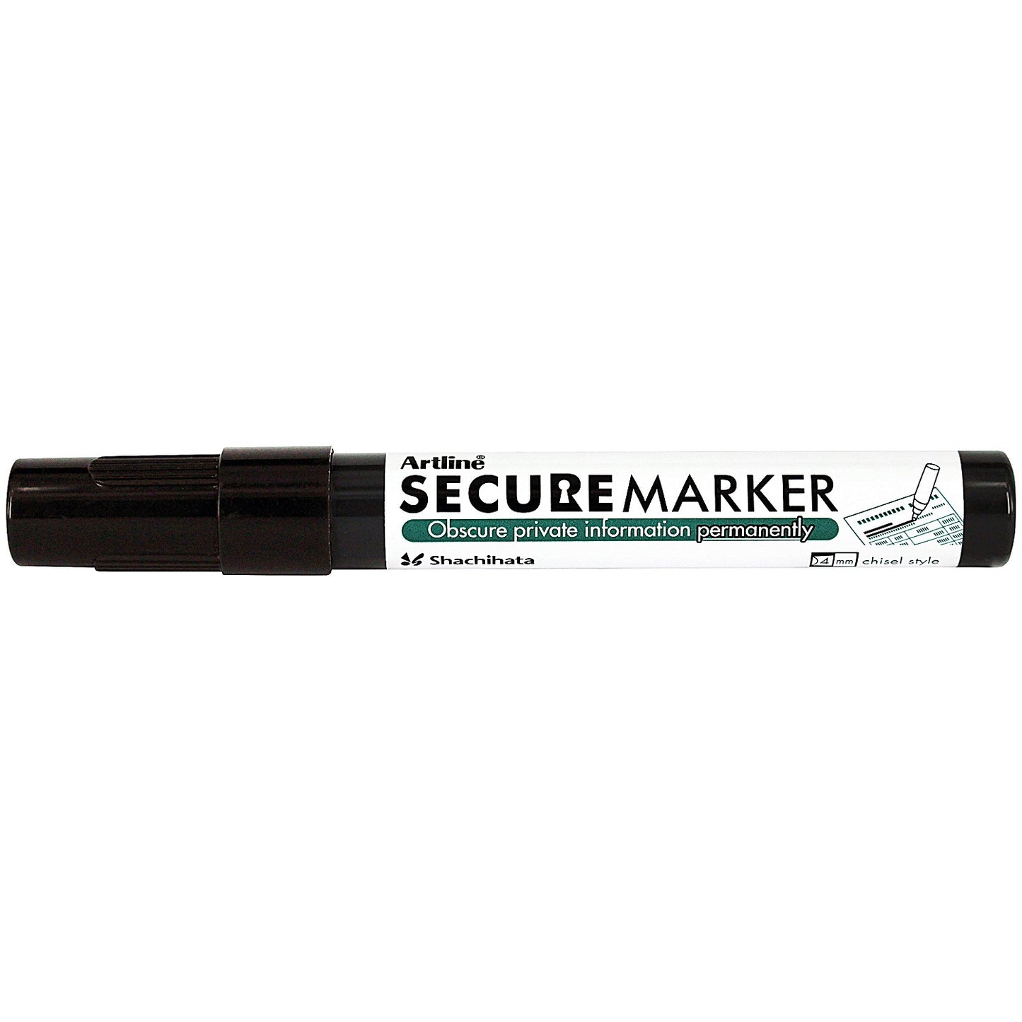 Artline Secure Redacting Marker Black