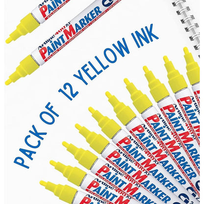 Artline 400 Bullet Tip Paint Marker Medium Yellow (Pack of 12) A4006