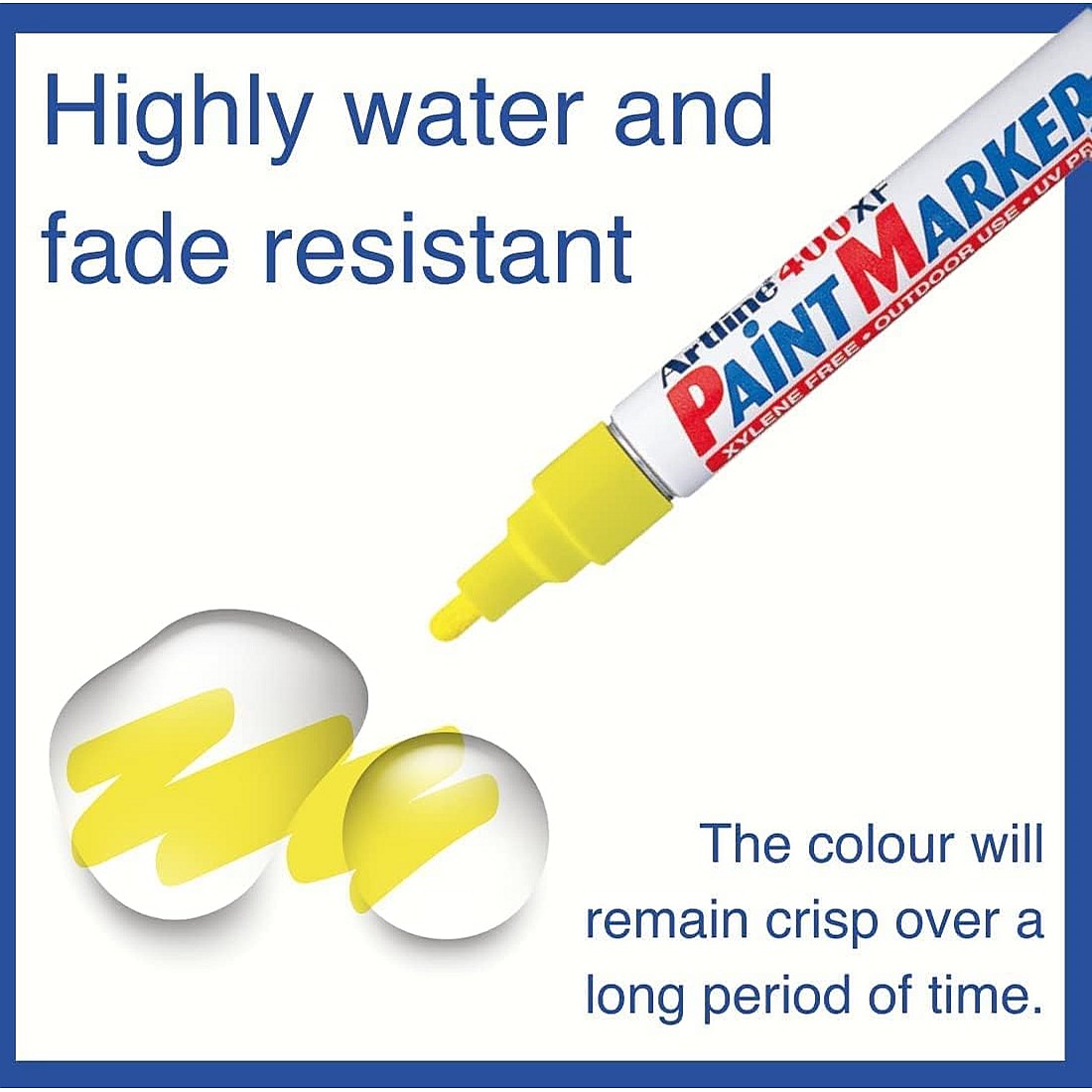 Artline 400 Bullet Tip Paint Marker Medium Yellow (Pack of 12) A4006