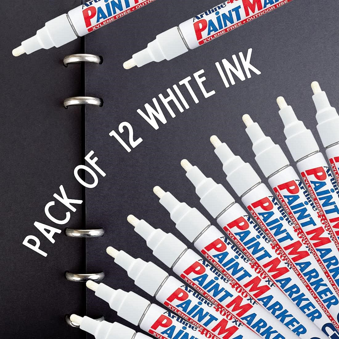 Artline 400 Bullet Tip Paint Marker Medium White (Pack of 12)