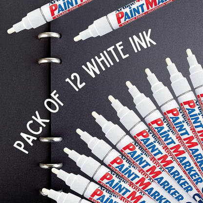Artline 400 Bullet Tip Paint Marker Medium White (Pack of 12)