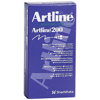 Artline 200 Fineliner, Black, Pack of 12 Easy2Order : AR83025
