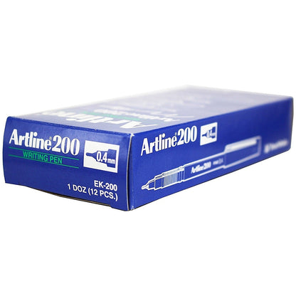Artline 200 Fineliner, Blue, Pack of 12