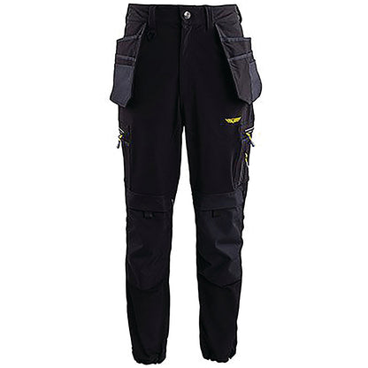 Trojan Tech Men's Cargo Trousers with Holster Pockets, Black, Large