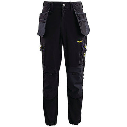 Trojan Tech Men's Cargo Trousers with Holster Pockets, Black, 2XL