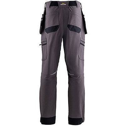 Trojan Tech Men's Cargo Trousers with Holster Pocket, Grey, Medium