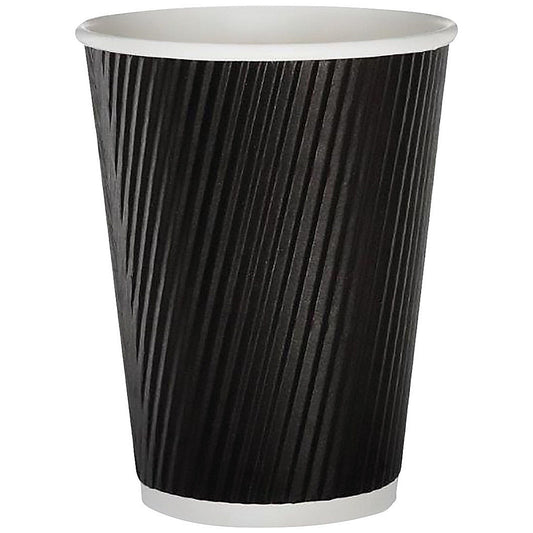 350ml Black Ripple Cup, Pack of 500 Easy2Order : AS30034