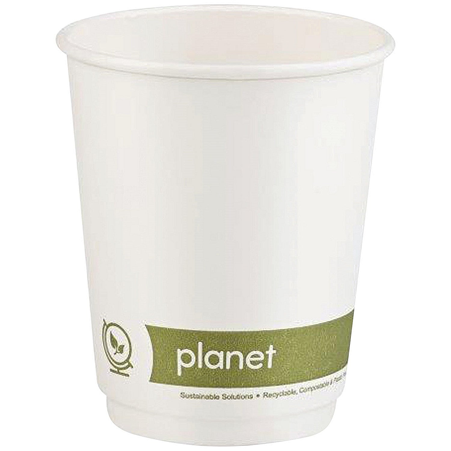 Planet Double Wall Plastic-Free Cups, 250ml, White, Pack of 25 Easy2Order : AS30549