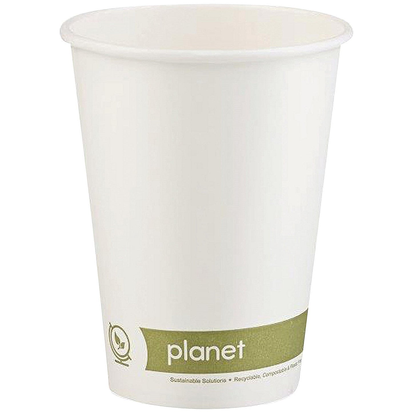 Planet Single Wall Plastic-Free Cups, 350ml, White, Pack of 50 Easy2Order : AS30557