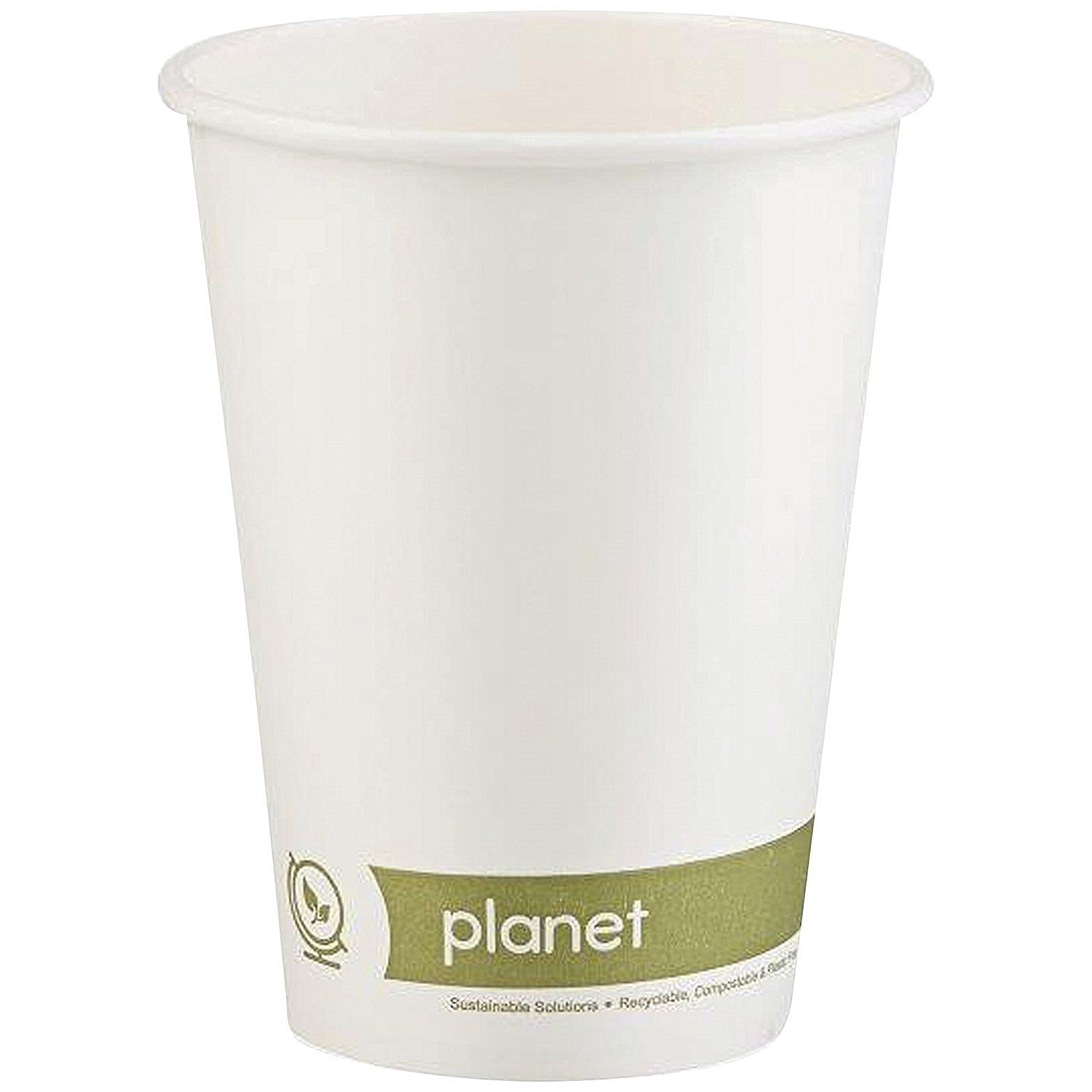 Planet Single Wall Plastic-Free Cups, 350ml, White, Pack of 50 Easy2Order : AS30557
