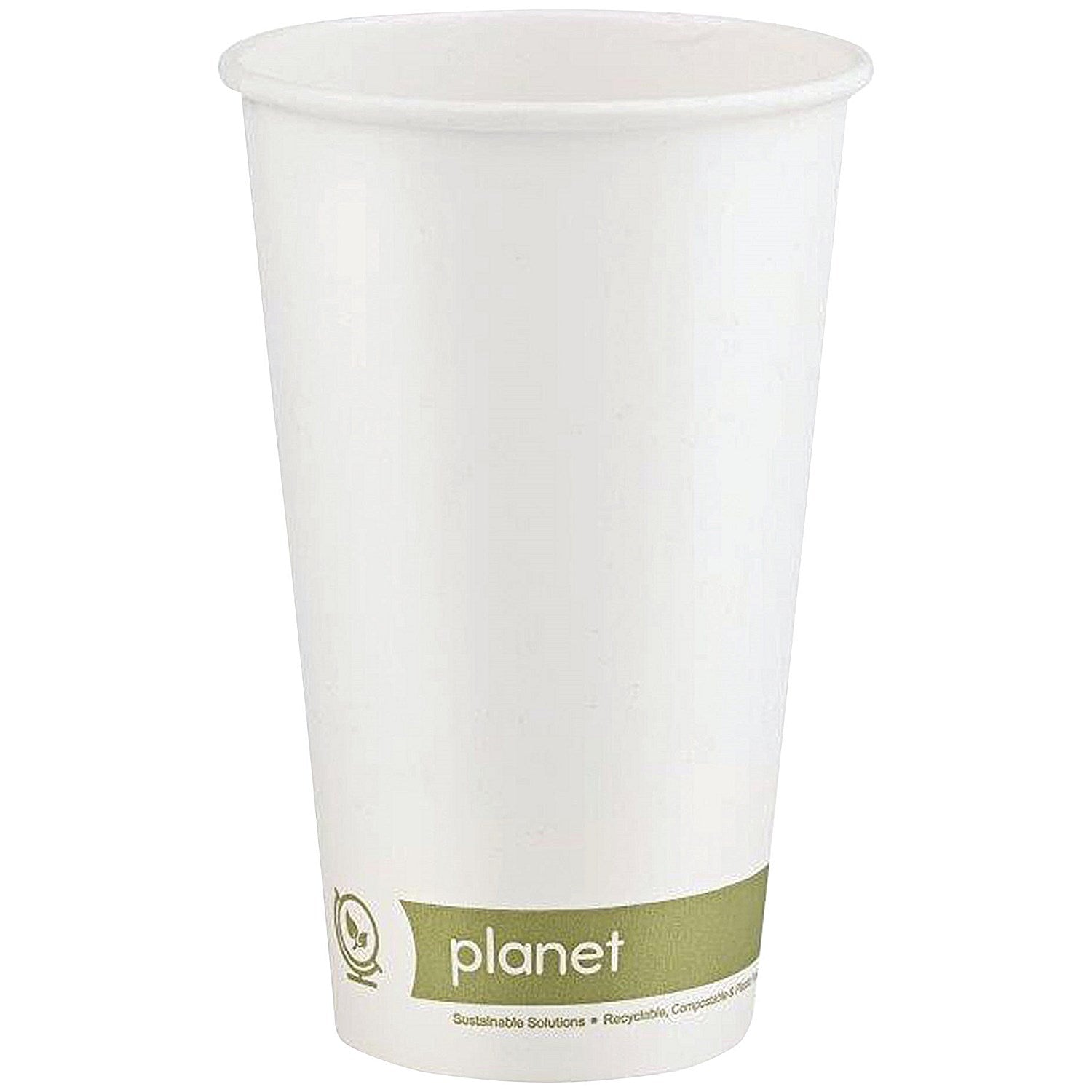 Planet Single Wall Plastic-Free Hot Cup, 454ml, White, Pack of 50 Easy2Order : AS30559