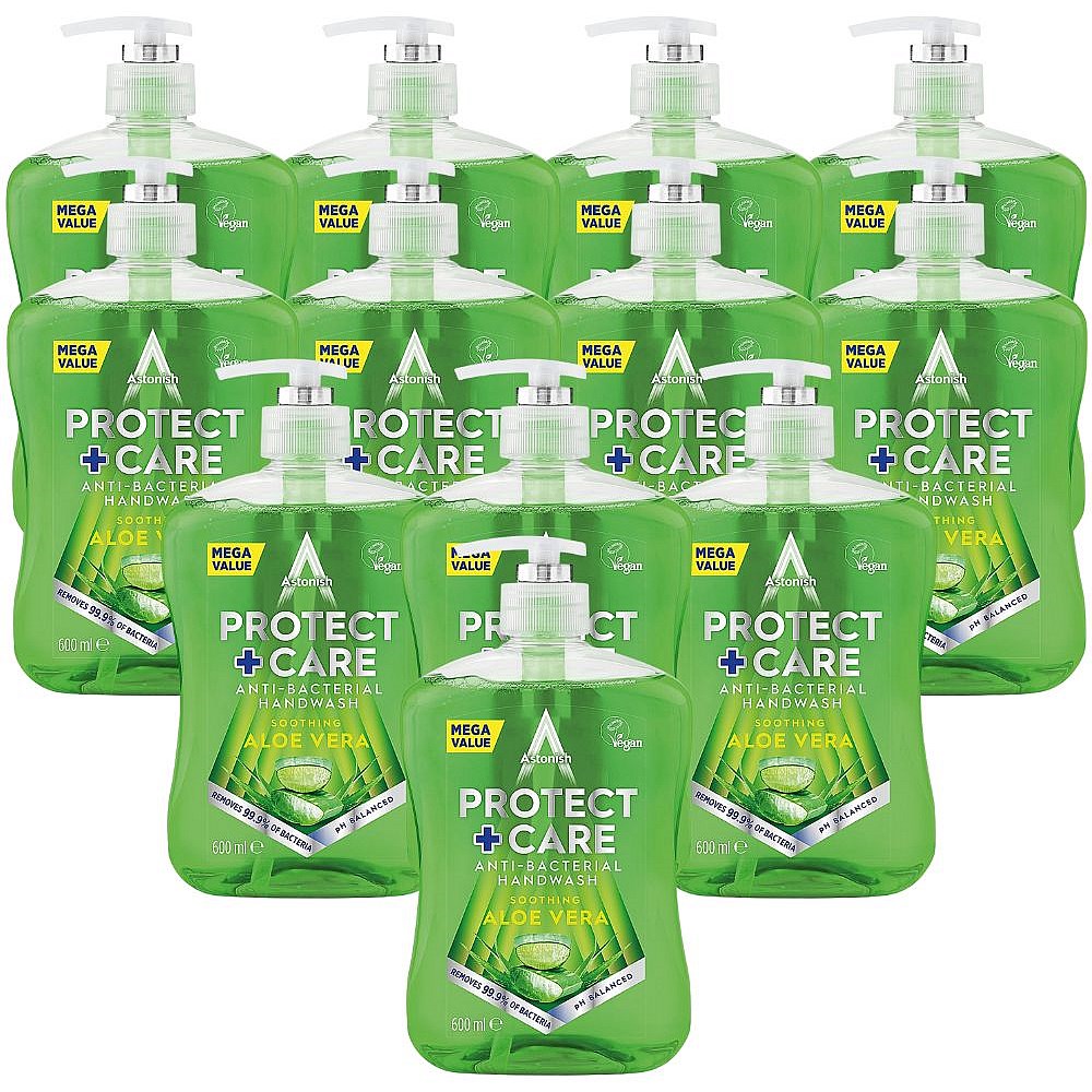 Astonish Aloe Vera Antibacterial Hand Wash, 600ml, Pack of 12
