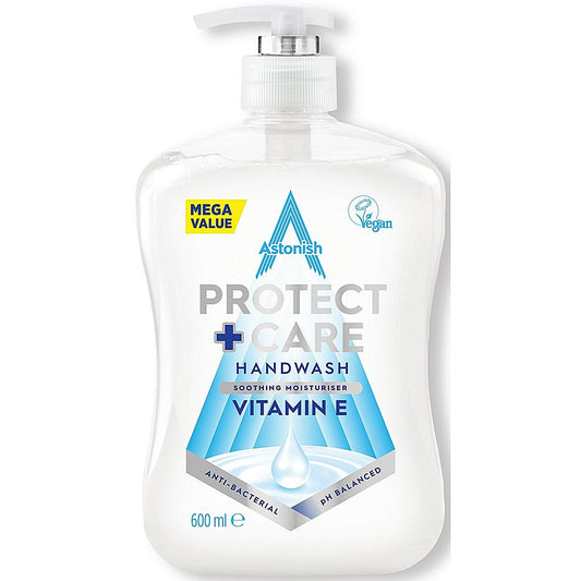 Protect and Care Antibacterial Handwash Vitamin E 600ml (Pack of 12) Easy2Order : AST21207