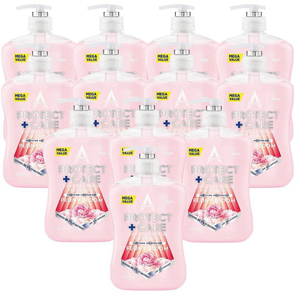 Astonish Peony Pink Antibacterial Hand Wash, 600ml, Pack of 12