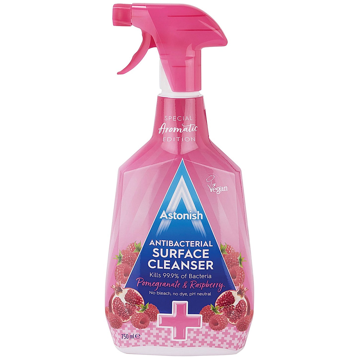 Astonish Antibacterial Surface Cleanser, Pomegranate and Raspberry, 750ml, Pack of 12