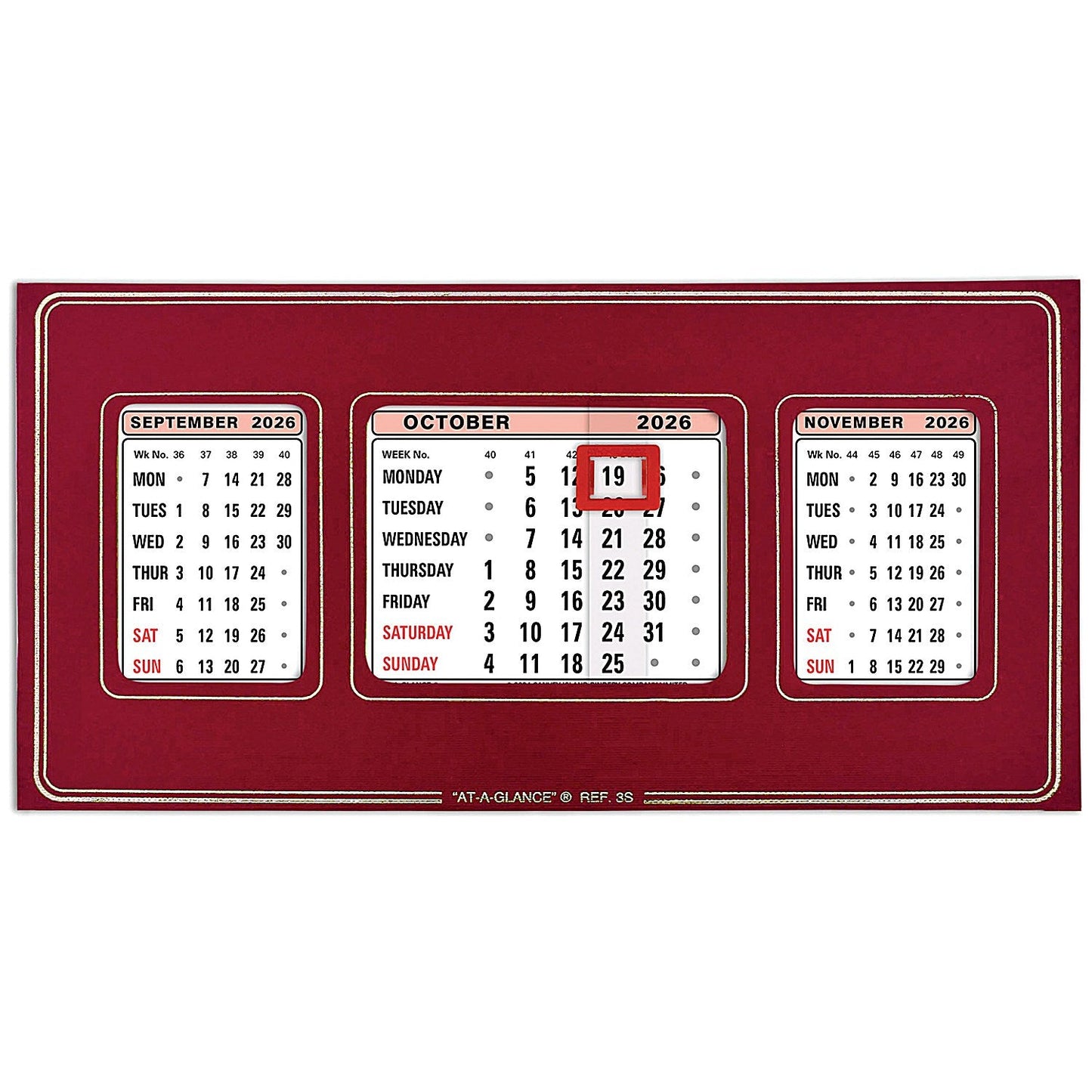 At-A-Glance 2026 Refillable Calendar, 130x250mm