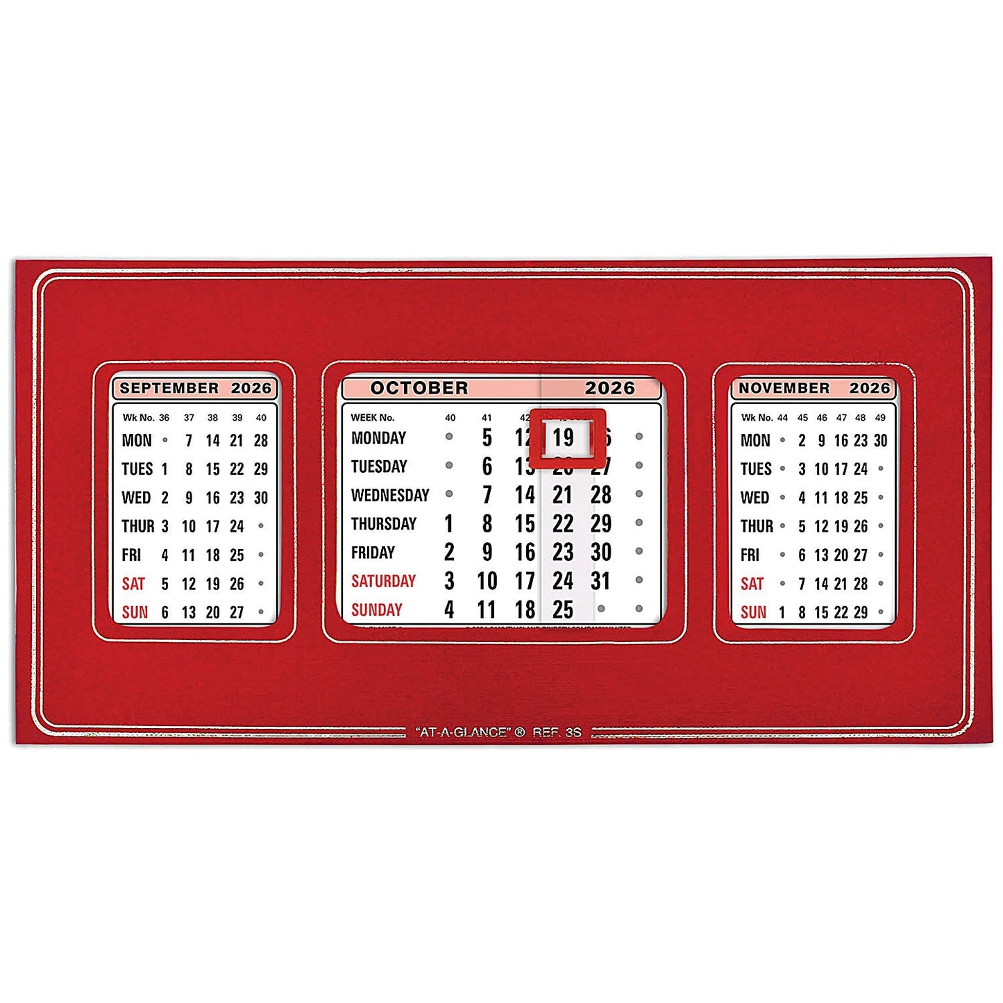 At-A-Glance 2026 Refillable Calendar, 130x250mm