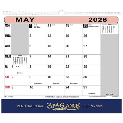 At-A-Glance 2026 Wall Calendar, 276x300mm