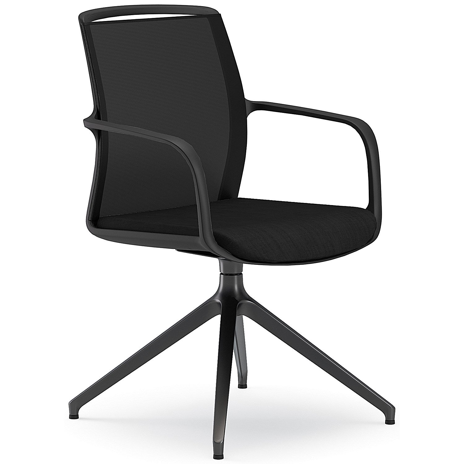 Atelier CT Black Swivel Visitors Chair Easy2Order : ATLCTBBBB4SB