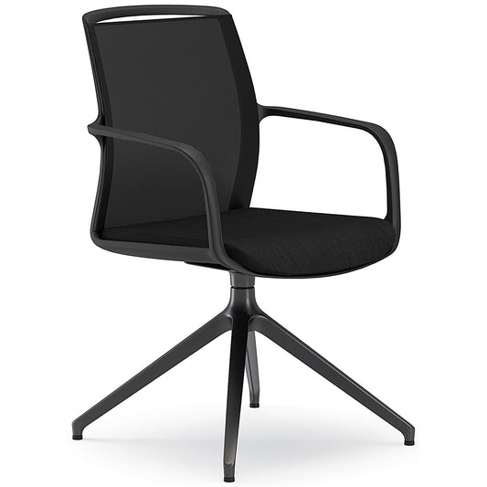 Atelier CT Black Swivel Visitors Chair Easy2Order : ATLCTBBBB4SB