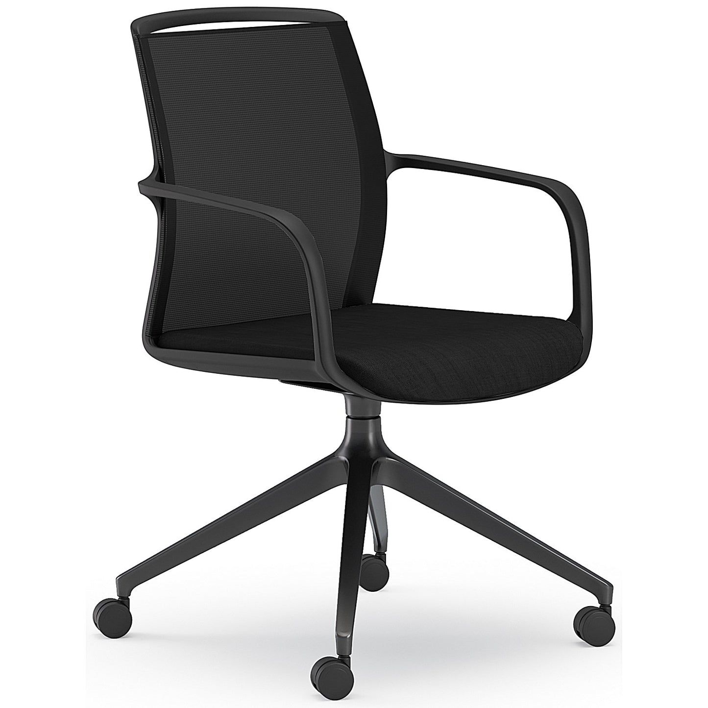 Atelier CT Mesh Chair, Fixed Height Arms, Black