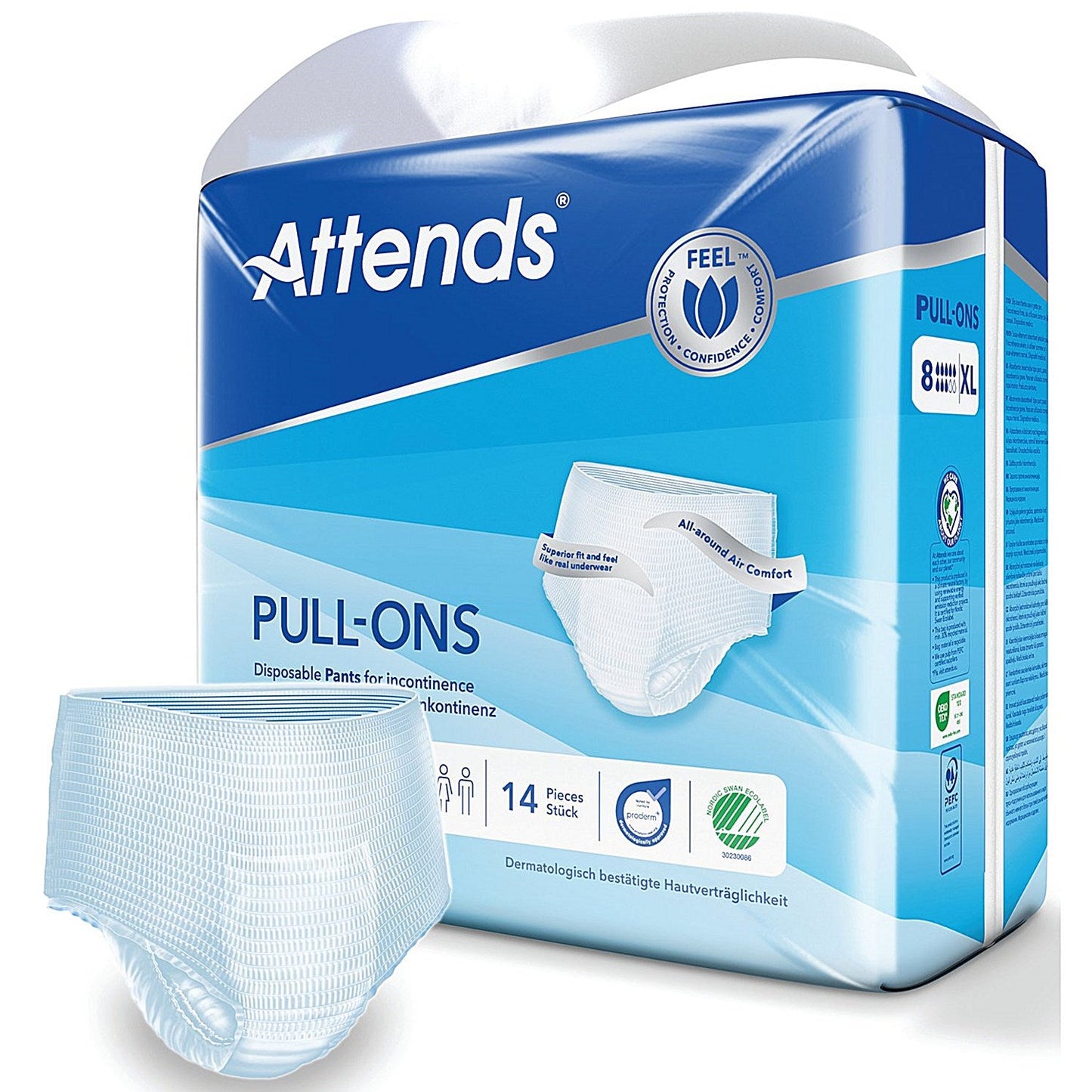 Attends Pull-Ons Incontinence Pants Size 8XL x4 Pack of 14