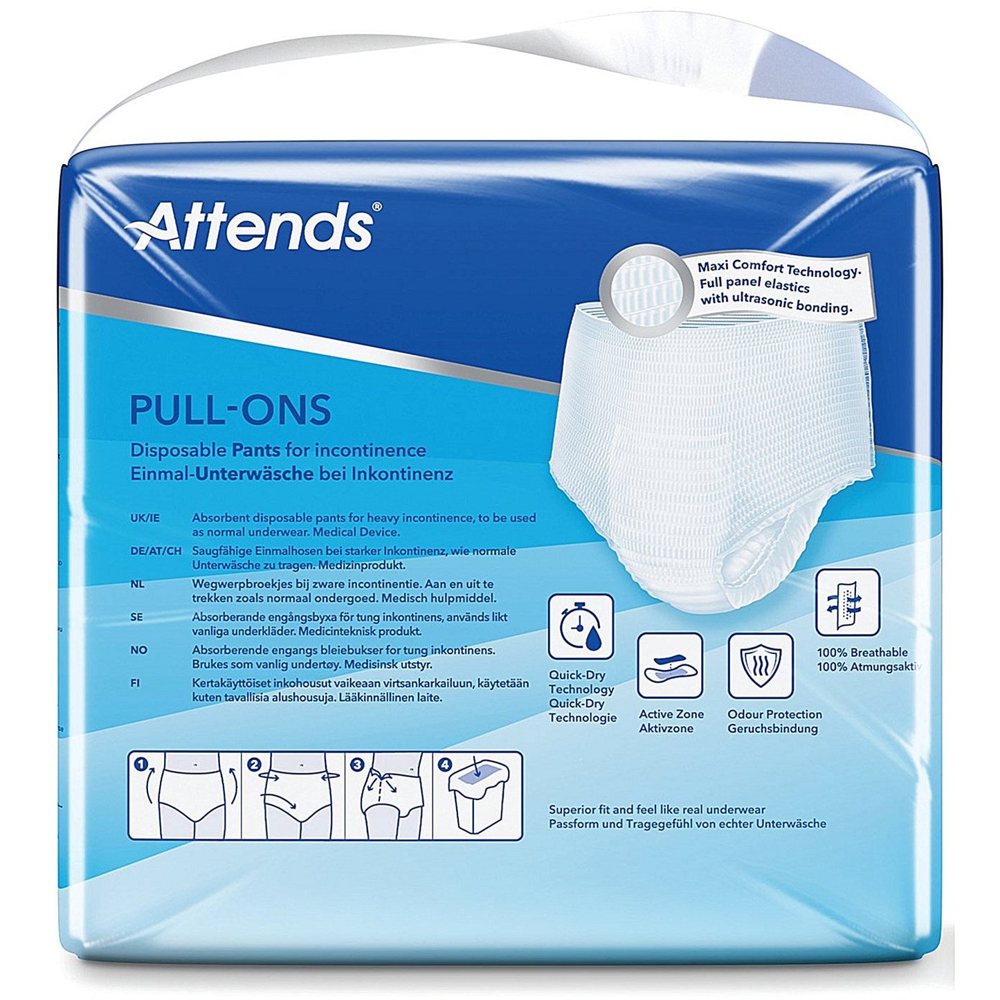 Attends Pull-Ons Incontinence Pants Size 8XL x4 Pack of 14 Easy2Order : ATN20434