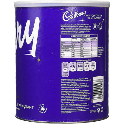 Cadbury Instant Hot Chocolate, Add Water, 2kg