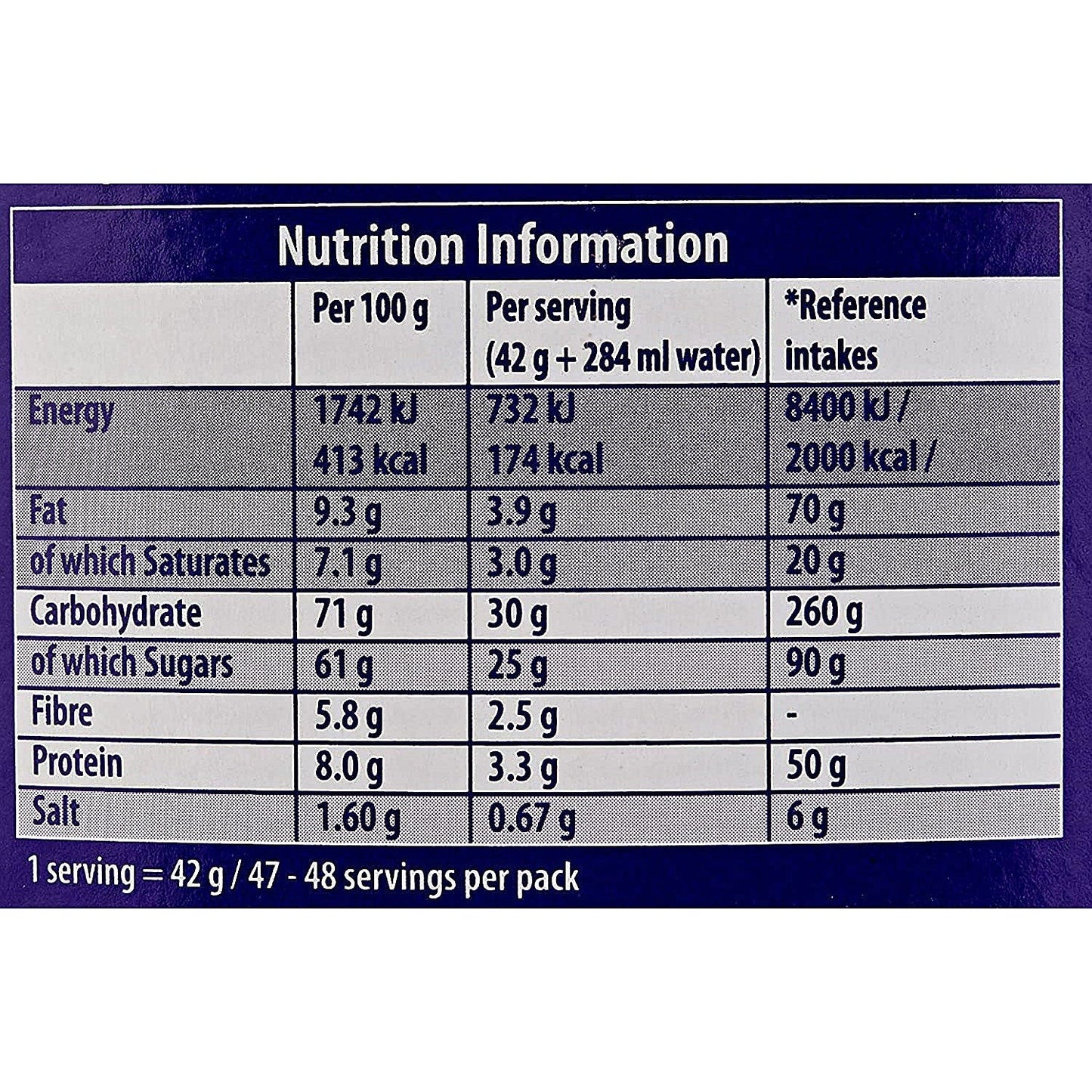 Cadbury Instant Hot Chocolate, Add Water, 2kg