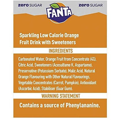 Fanta Zero, 24x330ml Cans