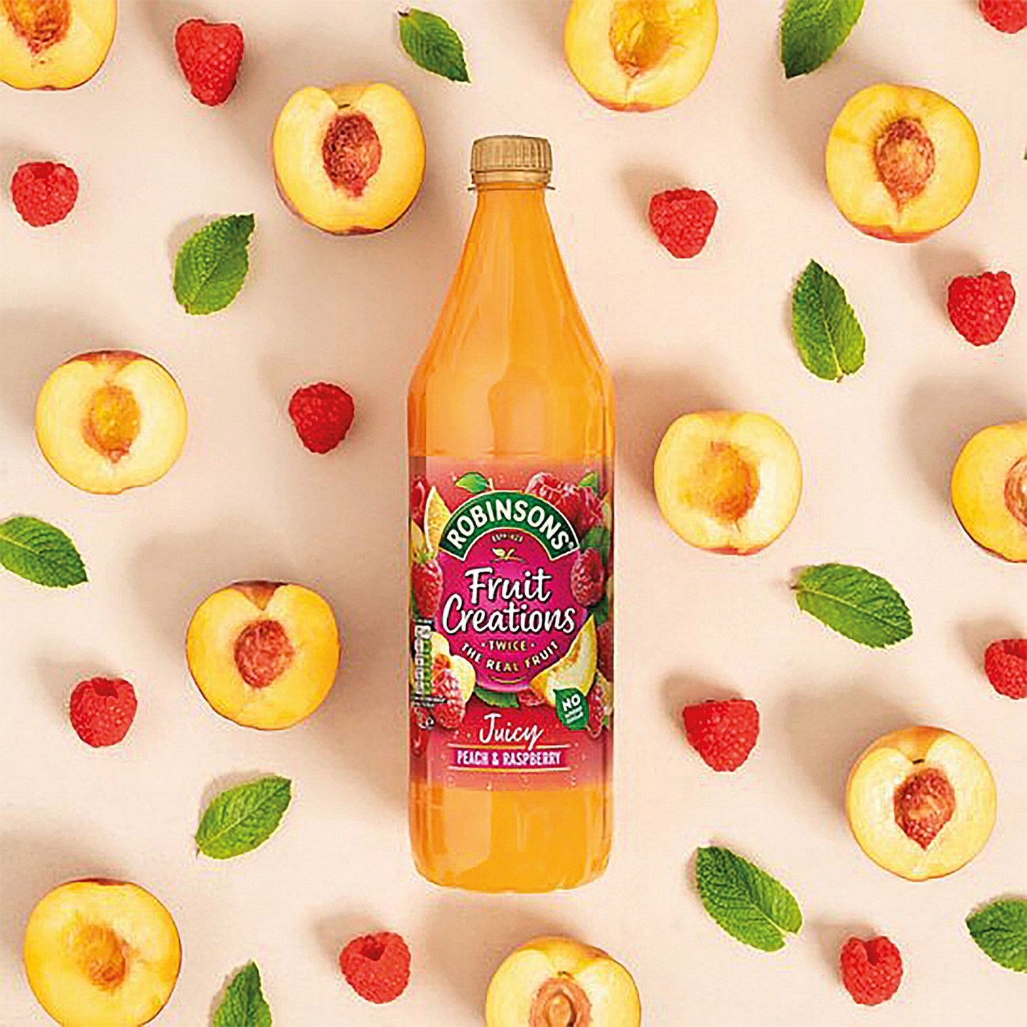 Robinsons Fruit Creations Peach & Raspberry Squash, 1 Litre Easy2Order : AU24042