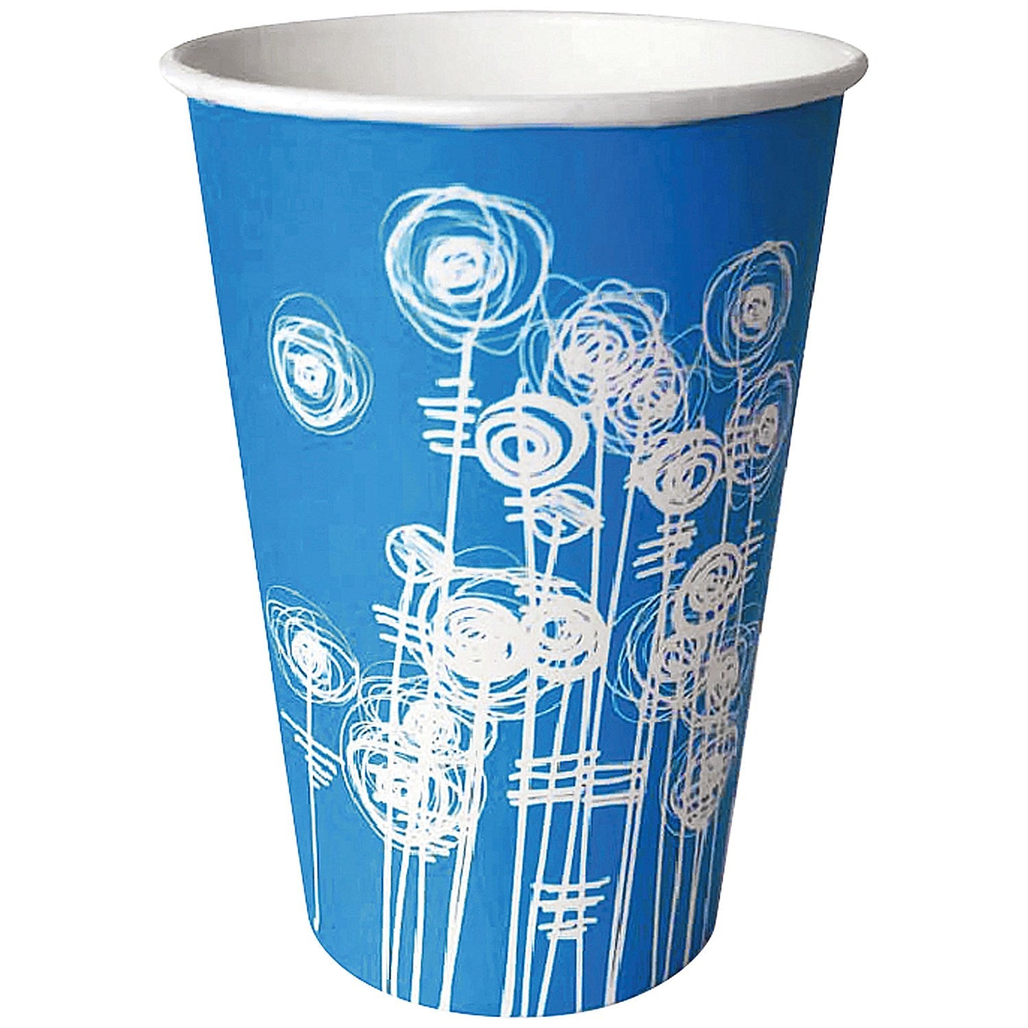 Aqua Swirl Paper Water Cup, 200ml, Blue, Pack of 100 Easy2Order : AU32220