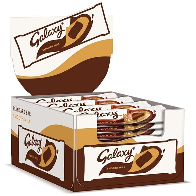 Galaxy Smooth Milk Chocolate Bar, 42g, Pack of 24