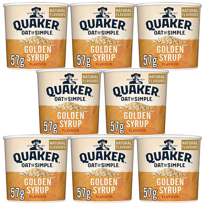 Quaker Oat So Simple Golden Syrup Porridge Pot, Pack of 8