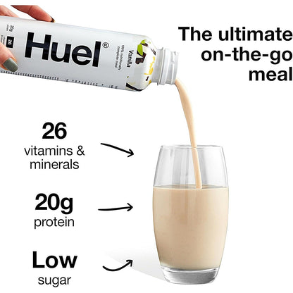 Huel Vanilla Complete Meal Drink, 500ml, Pack of 8