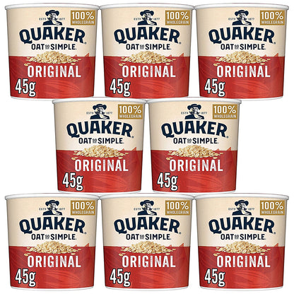 Quaker Oat So Original Syrup Porridge Pot, Pack of 8