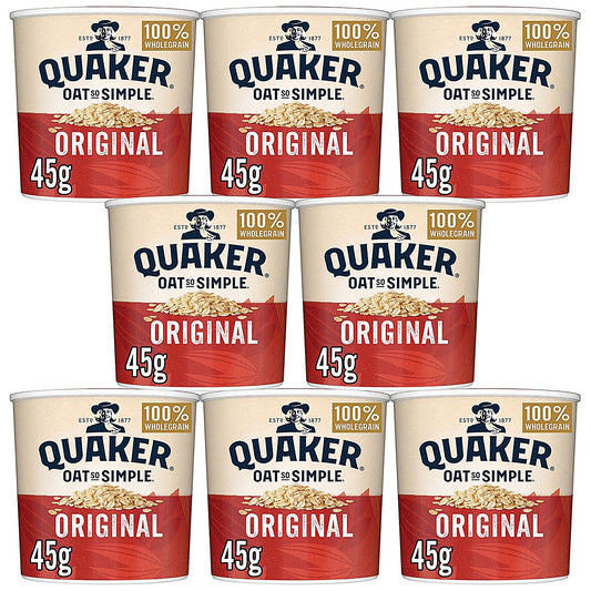 Quaker Oat So Original Syrup Porridge Pot, Pack of 8