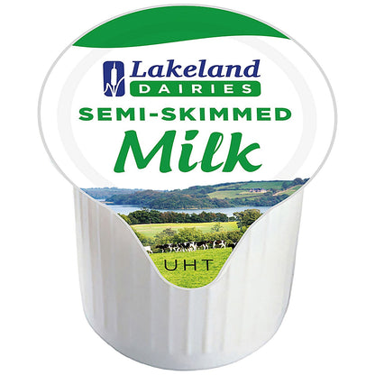 Lakeland UHT Semi-Skimmed Milk Pots, 12ml, Pack of 120