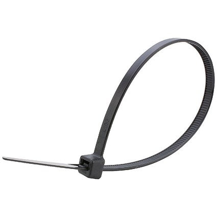 Avery Dennison Cable Ties, 140mmx3.6mm, Black, Pack of 100