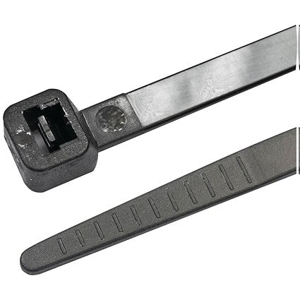 Avery Dennison Cable Ties, 140mmx3.6mm, Black, Pack of 100