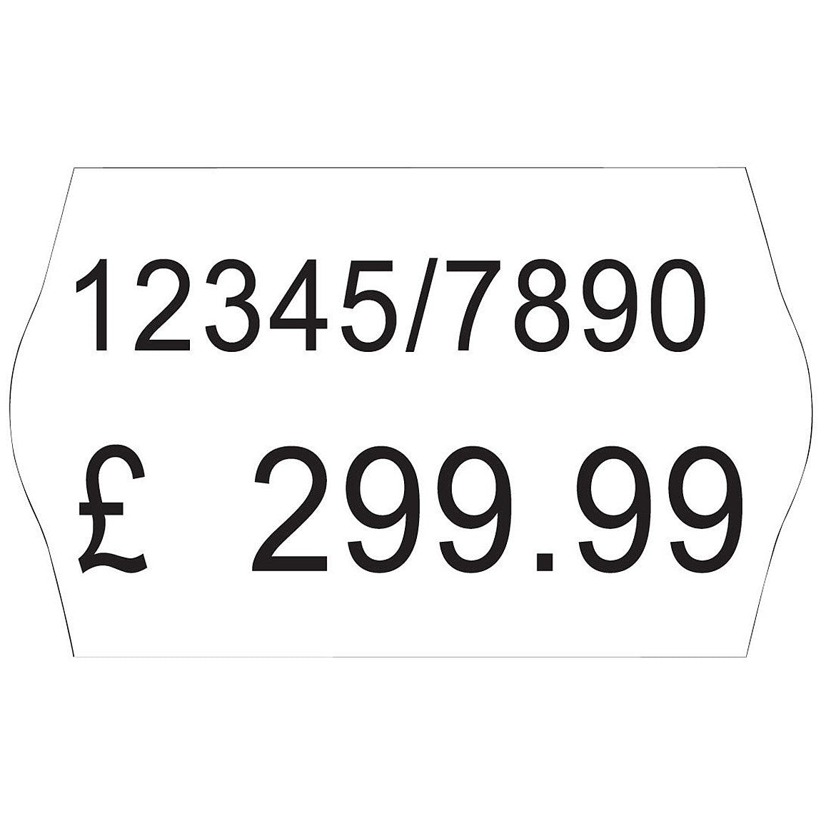 Avery Dennison Labels for Labelling Gun, 2-Line, Permanent, White, 16x26mm, 1200 per Roll, Pack of 10